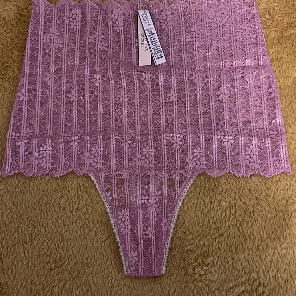 Victoria's Secret Lavender Lace High-Waist Panty